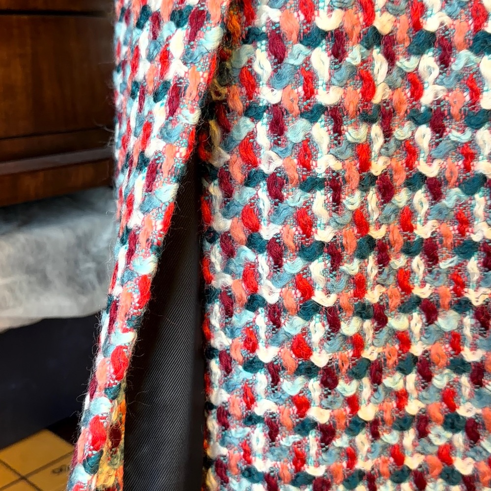 MSGM Pink Multi Tweed Long Maxi Coat - Picture 11 of 14